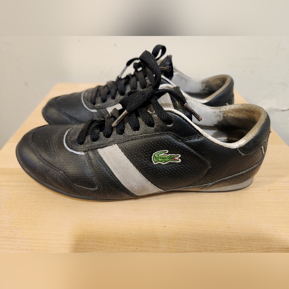 Lacoste Zepher Classic Black Fashion Sneakers Shoes Mens Size 8